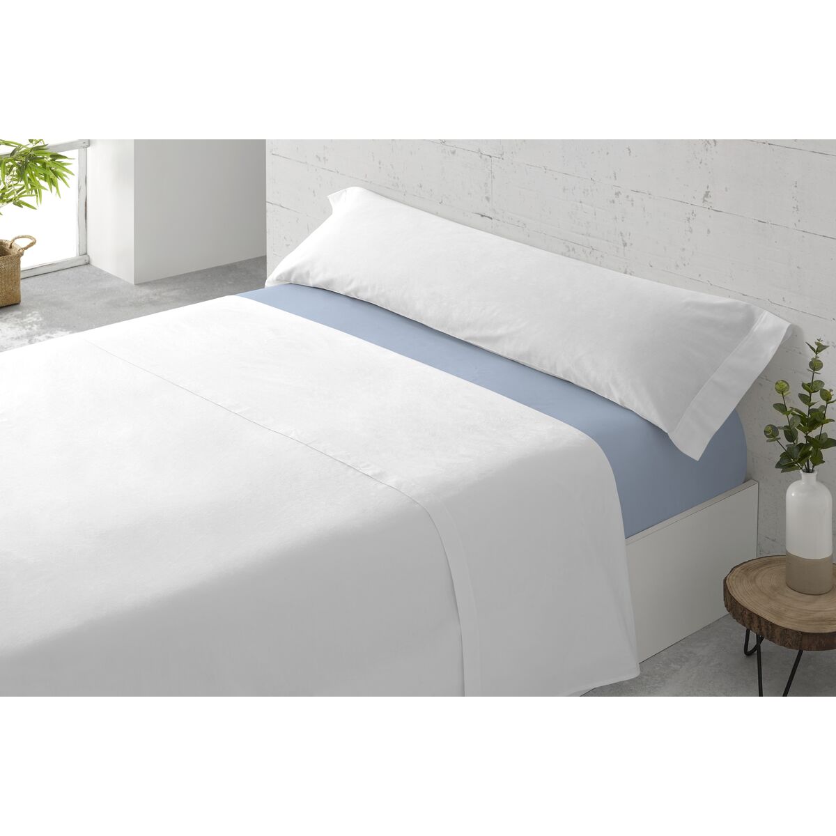 Fitted bottom sheet Paduana Light Blue 105 x 30 x 200 cm Single
